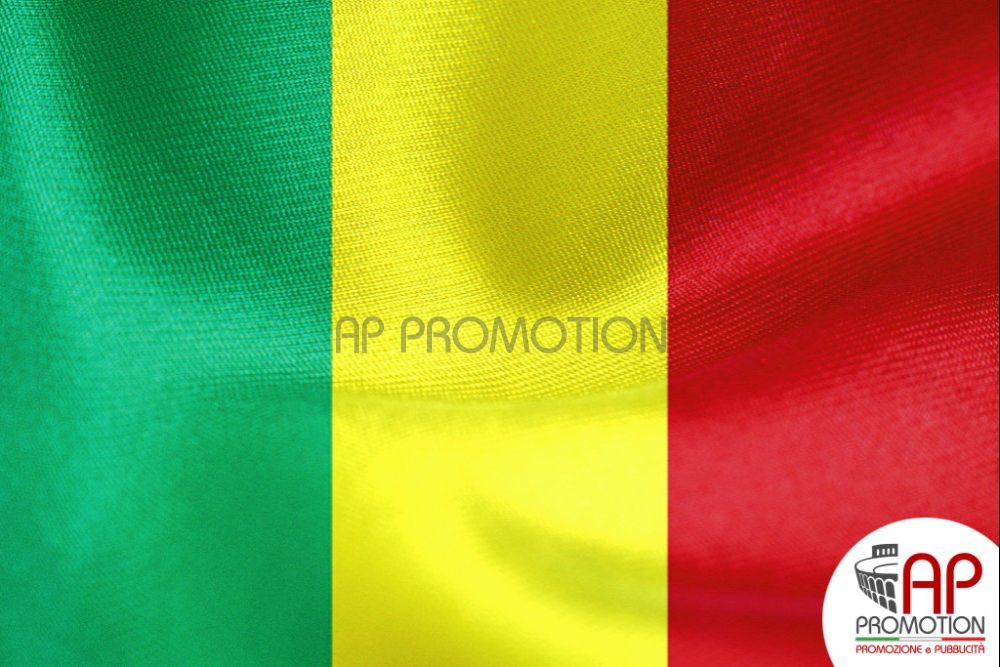 Drapeau national du Mali, imprimé sur polyester nautique - AP Promotion