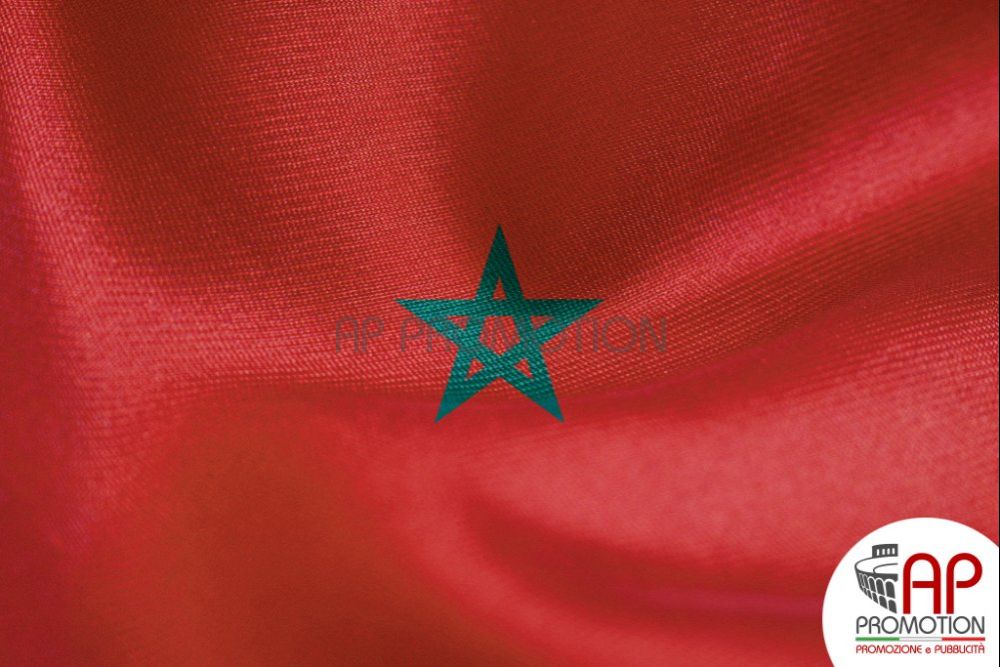 Bandiera Nazionale del Marocco, stampata su poliestere nautico - AP  Promotion