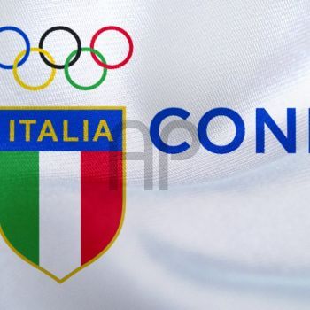 Flag Italian National Olympic Committee 