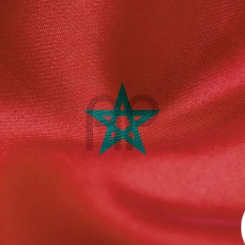 Bandiera Nazionale del Marocco, stampata su poliestere nautico